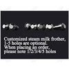 ITOP Steam Nozzle for Steam Milk Frother Coffee Milk Foamer Milk Frother Steam Nozzle 1-5 Hole Optional Nozzle Port Size M8*0.75 1