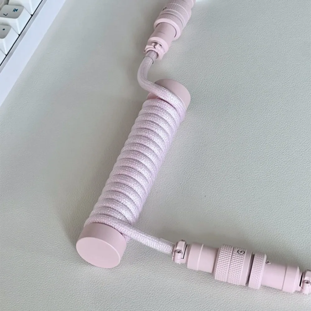 알 수 없는 오류 키보드 라인 3단 발광 항공 커넥터 케이블 맞춤형 게이머 키보드 케이블 8K 게임 액세서리