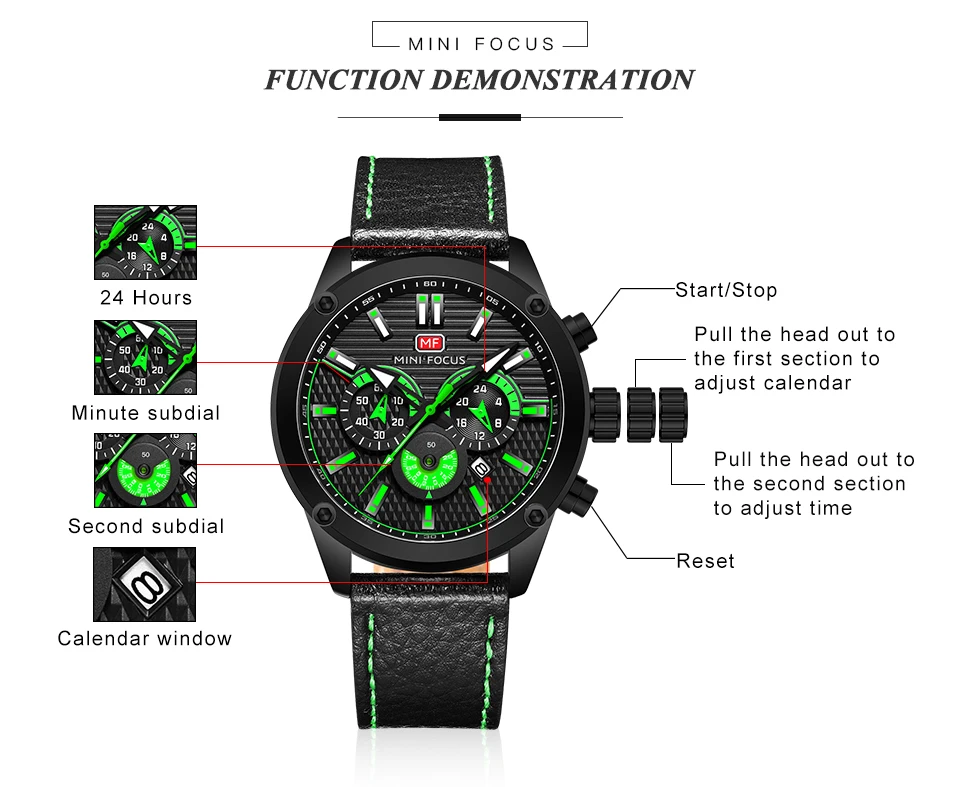 MINI FOCUS Quarzuhr für Herren, wasserdicht_voghion.com