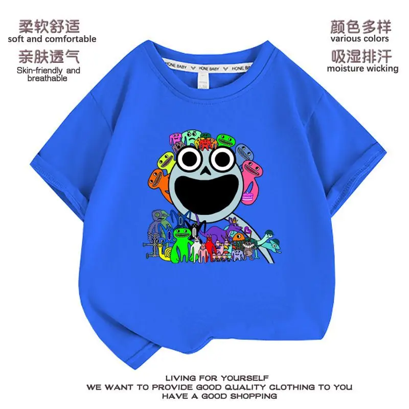 

Garten of Banban Children's Paradise T-shirt Short Sleeve Banban Garden Pure Cotton Children's Clothing Cartoon Top