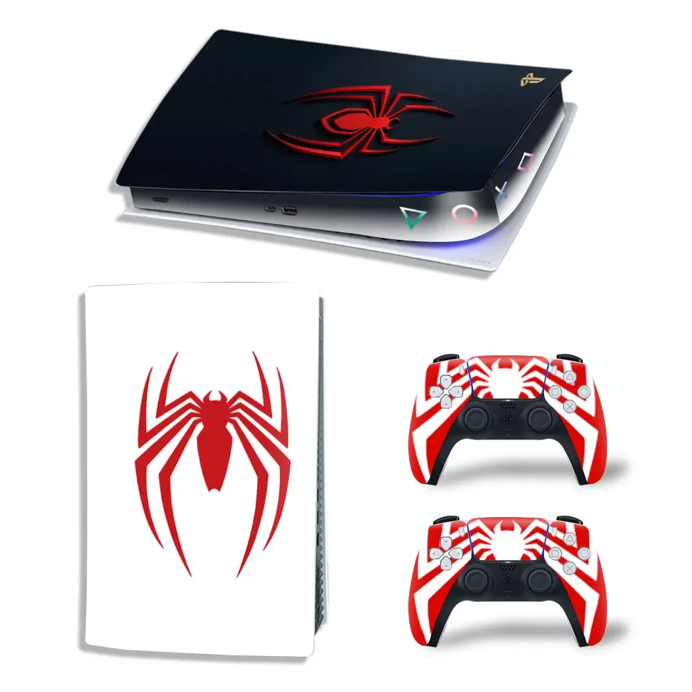 Marvel SpiderMan PS5 edición Digital, pegatina de piel, cubierta de  calcomanía para consola PlayStation 5 y 2 controladores PS5, vinilo  adhesivo de piel - AliExpress