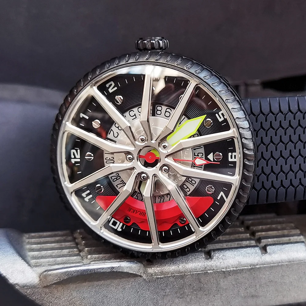 Top Luxury Men Sports Watches Unique Casual Fashion Passion Car Racing Driver Geek Creative Gift Man Automatic Mechanical Watch 2