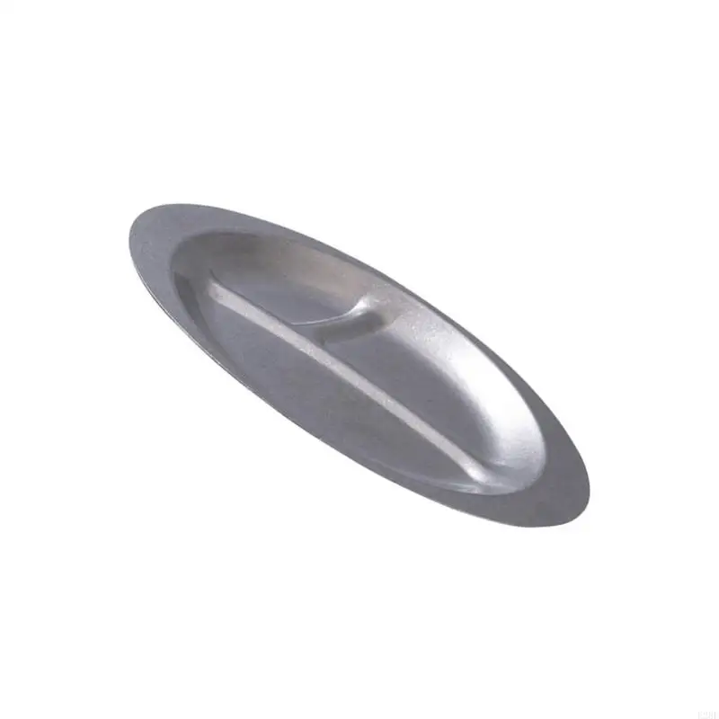 E28F Stainless Steels Dessert Appetizer Plate Stackable 3 Compartment Food Plates Kitchen Dinnerware Portion Plates Enduring