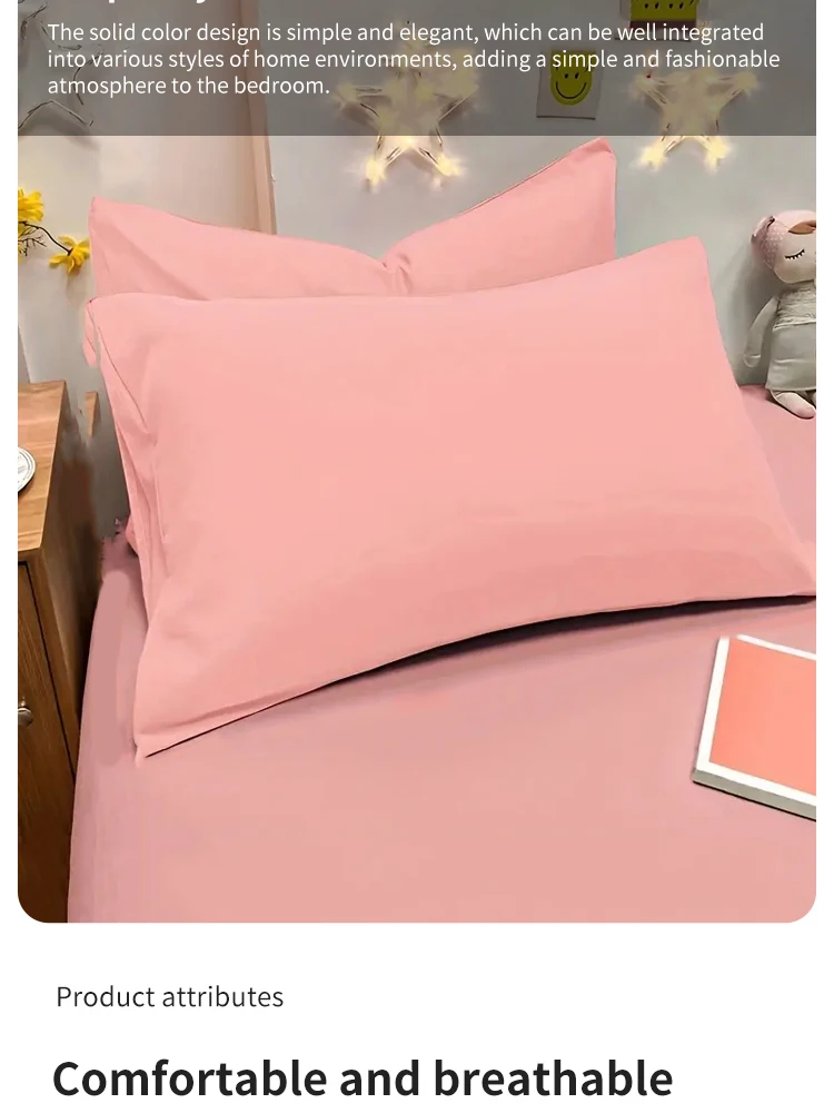 Description Picture 3 of item2pcs Brushed Pillowcase, Soft Breathable Pillowcase, Premium Quality Pillow Covers For Bedroom Sofa Home Decor, Without Pillow