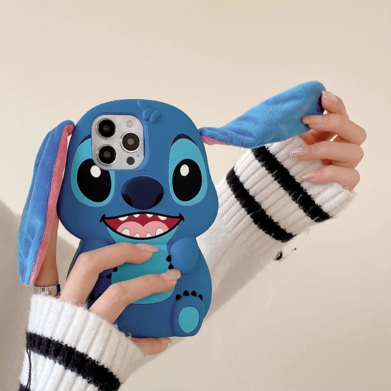 Étuis de téléphone en silicone Disney Stitch pour femme, coque souple  antichoc, mignon, tridimensionnel, iPhone 14, 13, 12, 11 Pro Max, Promax,  cadeau - AliExpress