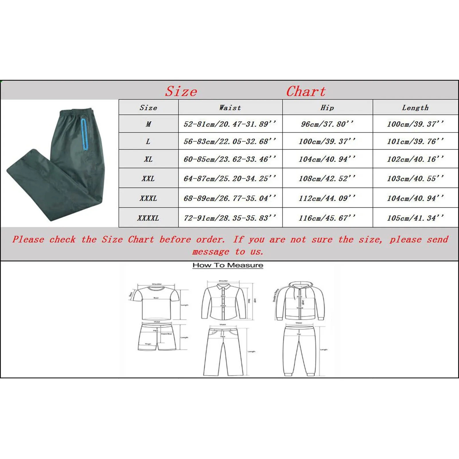 Men's Stormproof Pants Straight Leg Appears Thin Waterproof Double-Layer Thickened Wear-Resistant Breathable Rain Pants Outfits 6