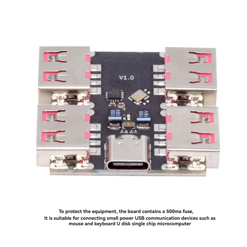 고속 USB 2.0 4방향 허브 모듈, Type-C 확장기, 40MB/S USB-HUB 분배기 확장 보드