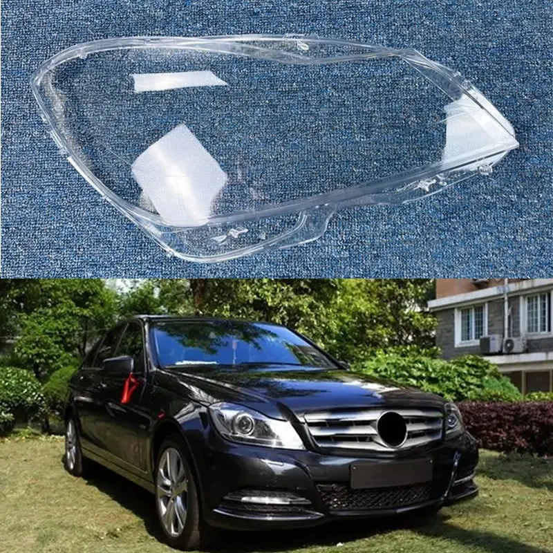 

For Benz W204 C-Class C180 C200 C260 2011 2012 2013 Lampshade Headlamp Shell Headlight Cover Lens Plexiglass car accsesories