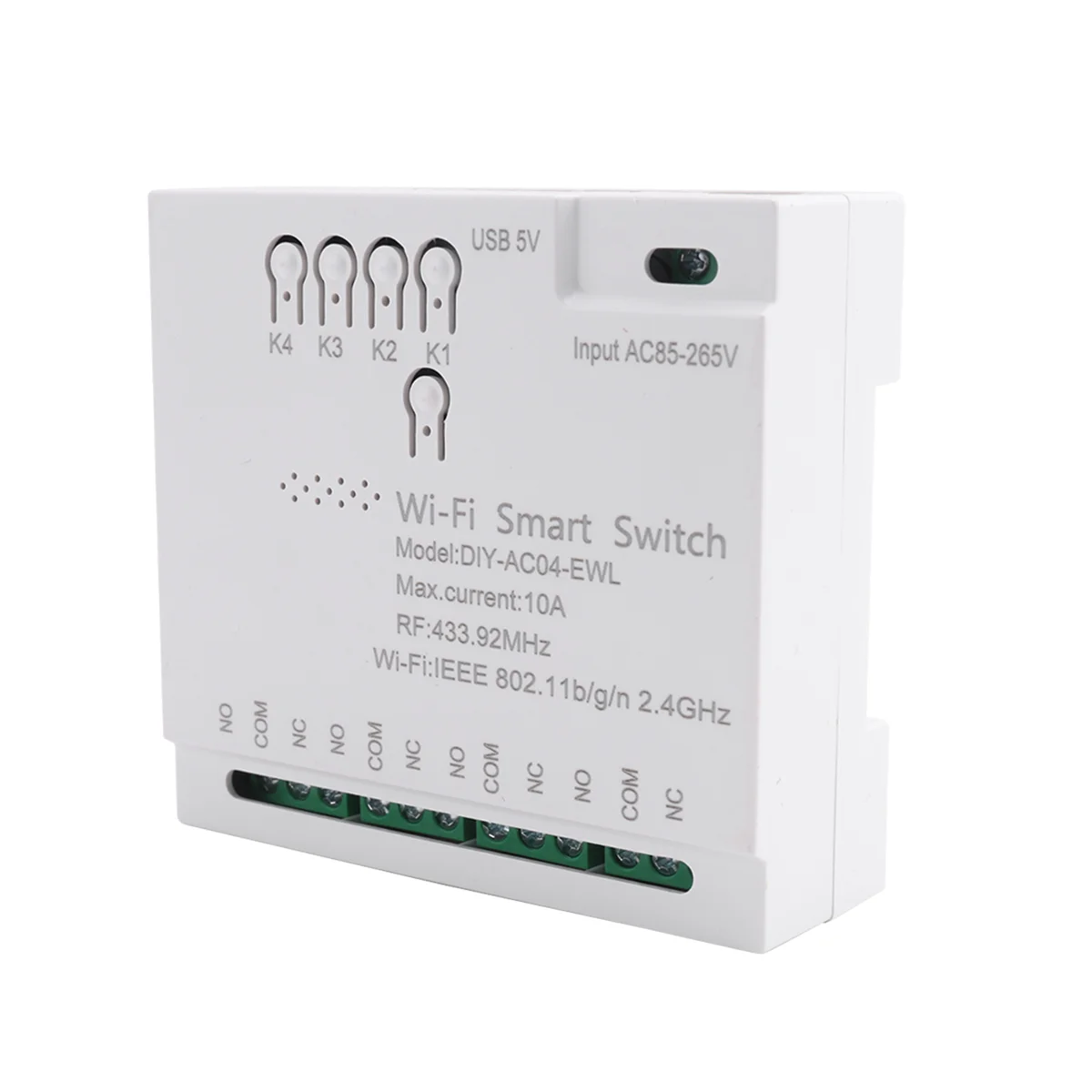 IFTT 홈용 A40I 4CH WiFi 스마트 스위치 RF433 85-265V 2.4G WiFi 홈 오토메이션 모듈