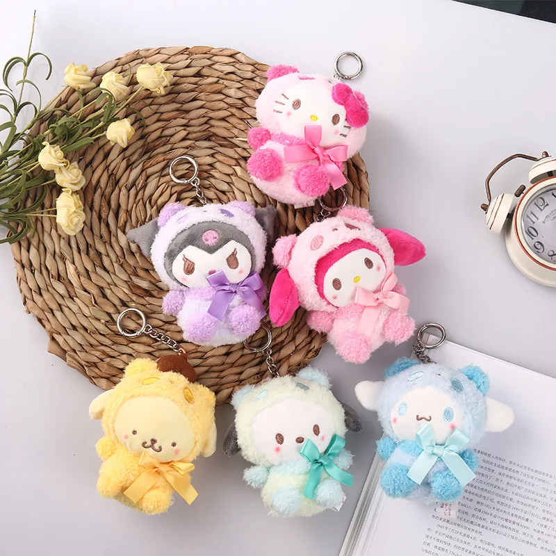 Милый брелок в стиле аниме Kuromi My Melody мультяшная плюшевая кукла декоративная