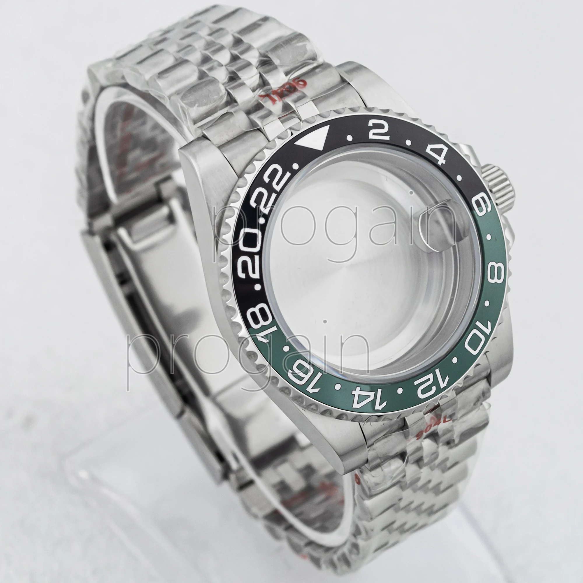 40mm NH35 Case Sapphire Glass Men Watch Stainless Steel Jubilee Strap Waterproof Watch Case Fit NH35 NH36 NH34 Movement