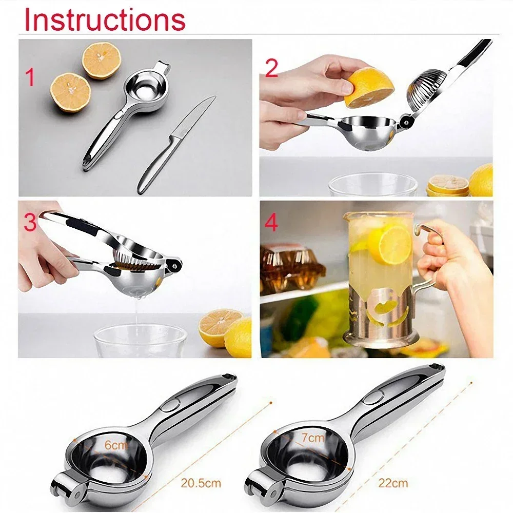 Stainless Steel Household Fruit Lemon Manual Juicer Citrus Orange Hand Squeezer Press Machine Kitchen Tool