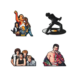 Music - Themed Enamel Pin Set - Cartoon Art Design Collection, Badge Decorations & Souvenir Lapel Jewelry (4pcs Enamel Pins)