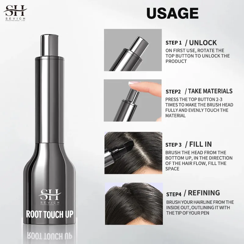 Hairline Powder Root Touch Up Eyebrow Tint Pencil Hairline Modification Waterproof Hair Dye Pen Stick 13 Colors