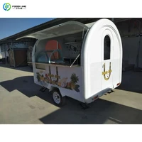 Camion de nourriture avec chariot de nourriture de cuisine café entièrement équipé crème glacée café remorque de restauration rapide 3