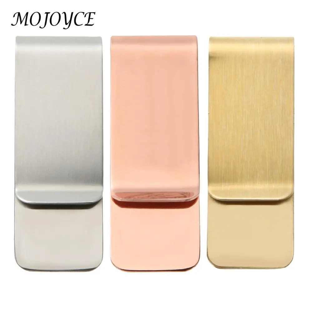 Stainless Steel Print Silver Cash Clamp Creative Business Banknote Folder Portable Minimalist Multifunctional for Pocket Purse
