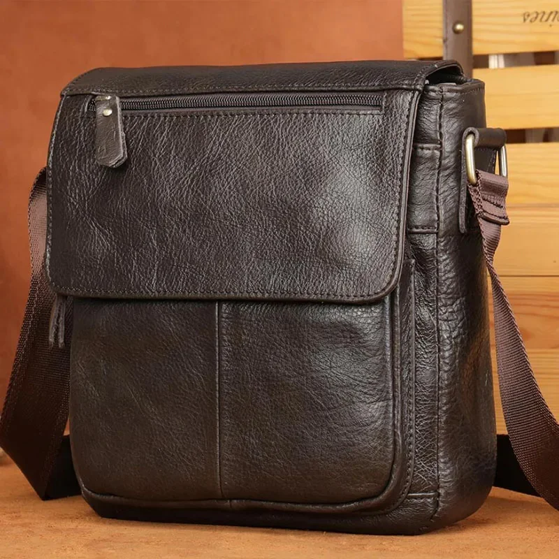 

Genuine Leather Men Shoulder Bag High Quality Male Cowhide Crossbody s Messenger for