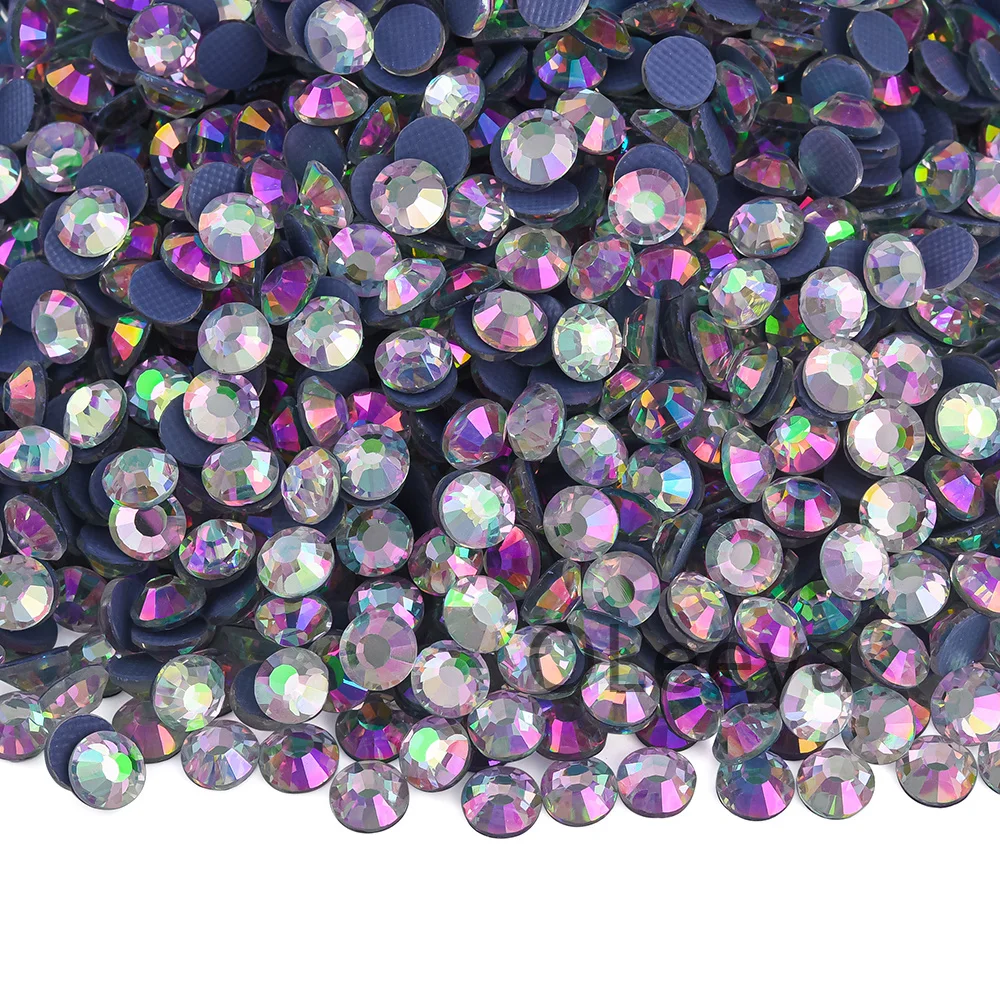 Oleeya Glitter Hotfix Rhinestones - 1440pcs Crystal Pack for DIY Nail Art Accessories