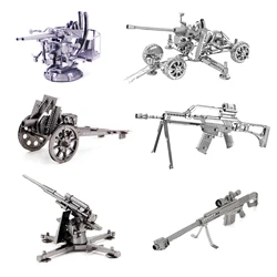 Weapon 3D Metal Puzzle AK47 black Barrett Sniper Rifle Beretta 92 model KITS Assemble Jigsaw Puzzle Gift Toys For Children