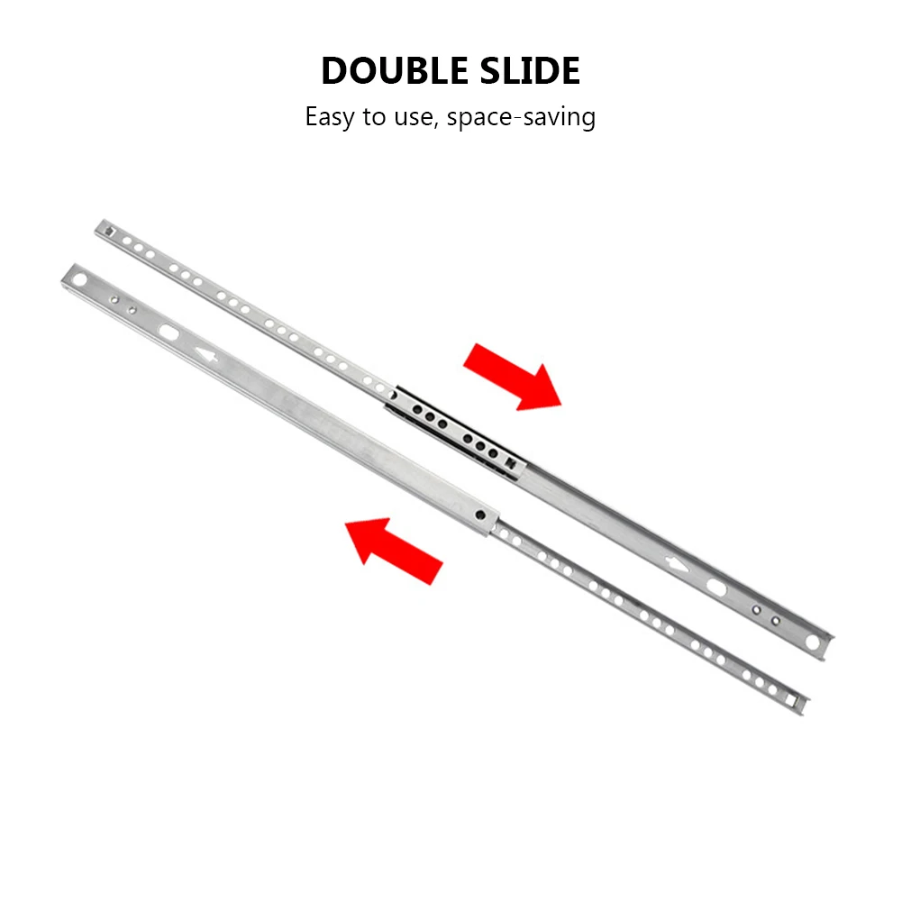 Drawer Slides 1Pair Drawer Slide Ball Guide Micro Two Sections 17mm Wide Steel Fold Drawer Steel Ball Slide Rail Furniture Hardware Fittings