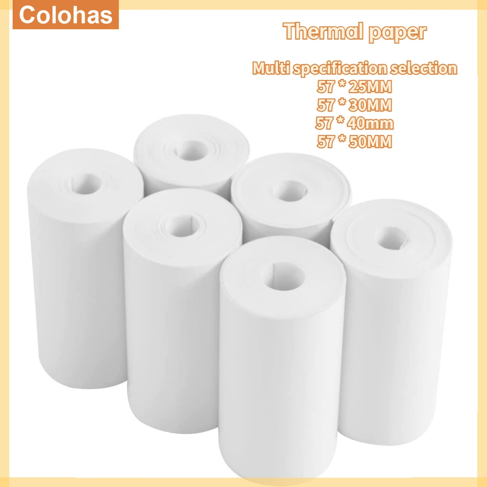 10PCS 57*30mm 40/50MM Thermal Paper White Children Camera Instant Print Kids Camera Printing Paper Replacement Accessories Parts instant camera refill paper,instant camera paper