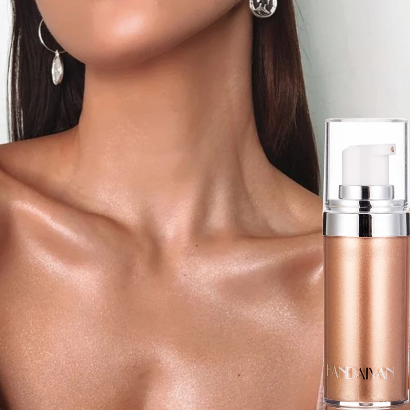 

Жидкий хайлайтер 4 цветов, мерцающий контур лица, косметика, блеск для тела, глянцевый бронзер, масло, туманный хайлайтер, осветлитель, косметика