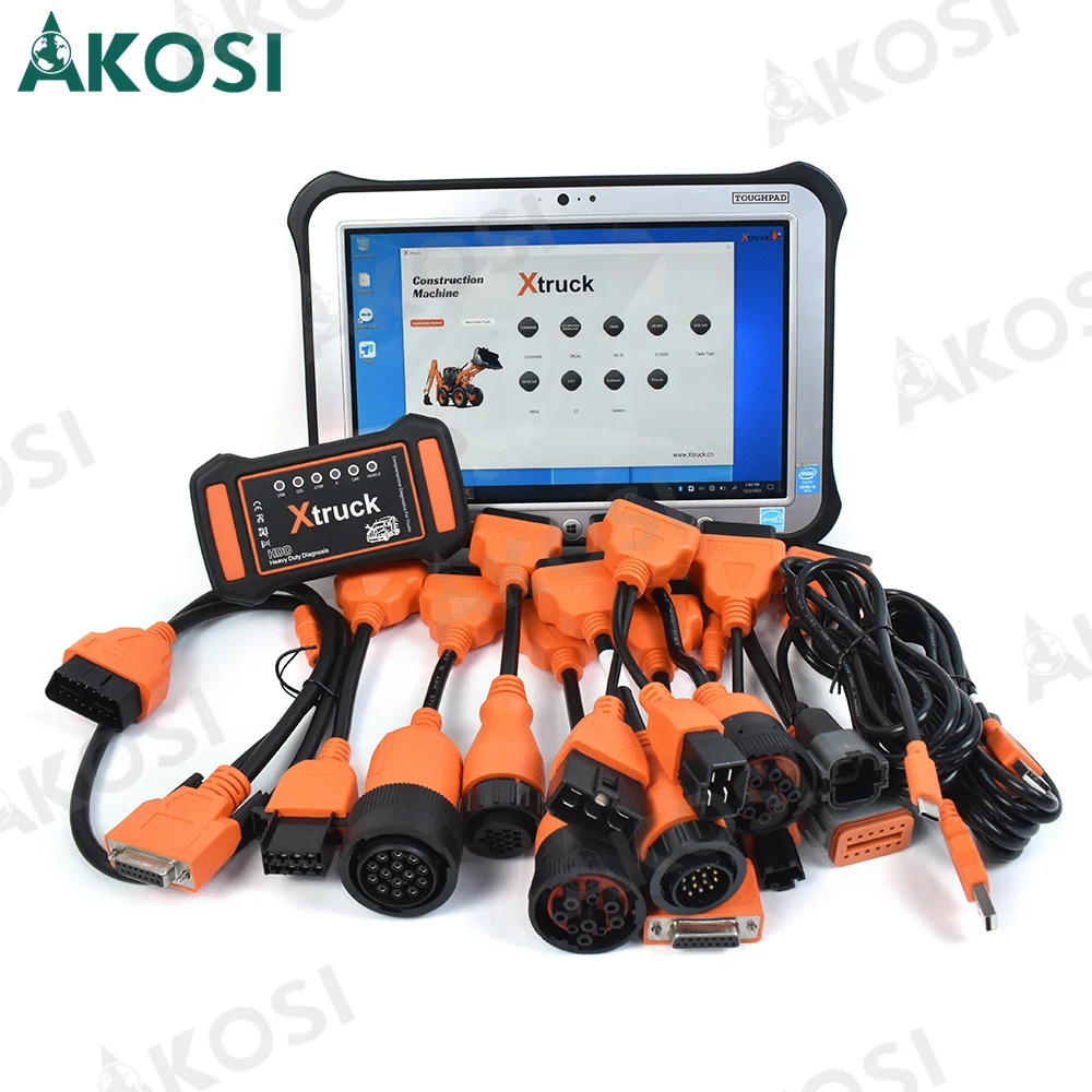 

High Quality Multi-Brands Xtruck Y009 HDD Universal Diagnostic Kit with FZ-G1Tablet for Heavy Duty Truck Excavator