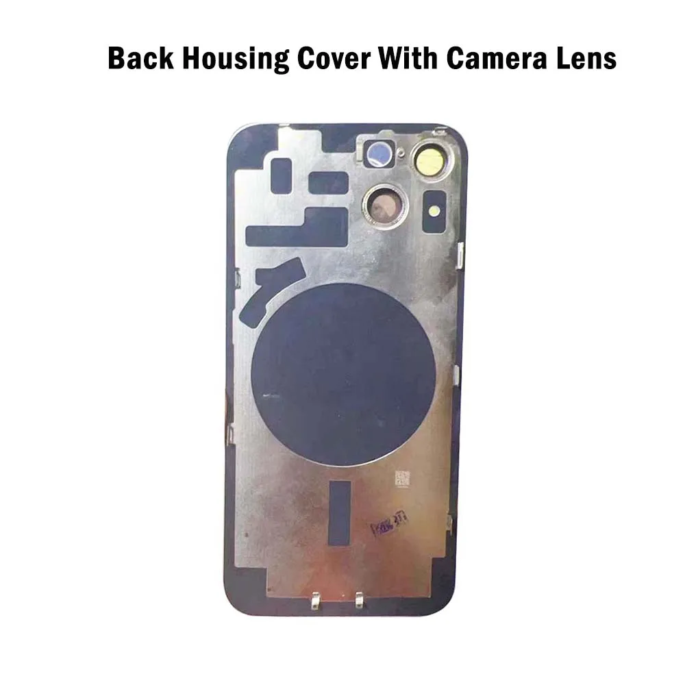 Musttby 2pc For iPhone 15 pro max 15pro 14pro Back Glass Assembly+ Metal Frame Camera Lens Shield Rear Battey Door Replacement
