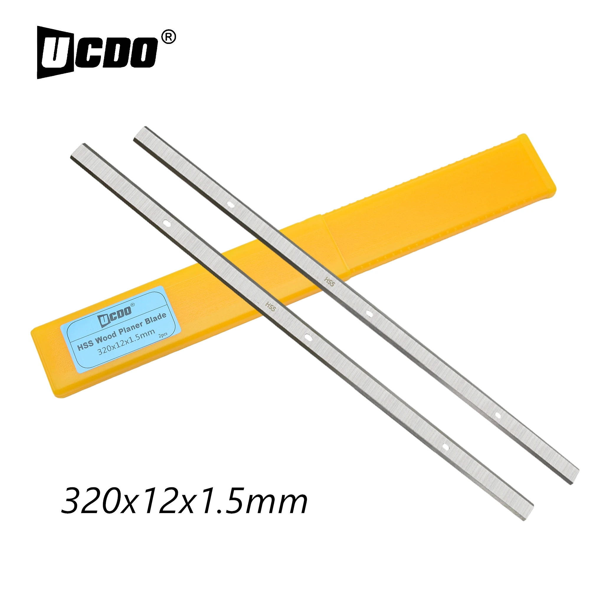 UCDO 2pcs 320x12x1.5mm Planer Blades Knives Double Edged Knives for Delta 22-560 22-562 22-565 TP400LS Ryobi AP-12