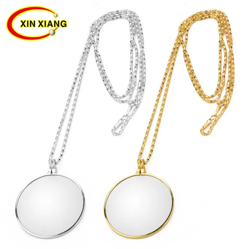 

Hanging Chain Magnifying Glass 5X Necklace Type Magnifier 450mm Metal Lanyard Magnifying Len Portable Magnifier Loupe Monocle