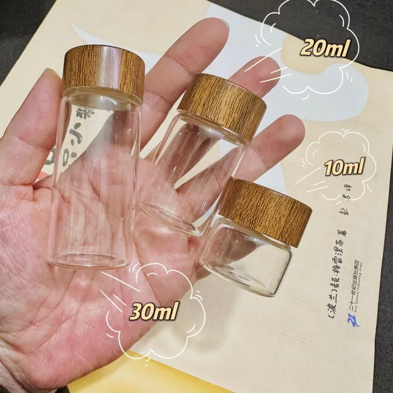 Mini Glass Sealed Jar, Food Grade Coffee Powder, Gold Beans Storage, Portable Tea, Small Empty Bottle, Convenient and Practical