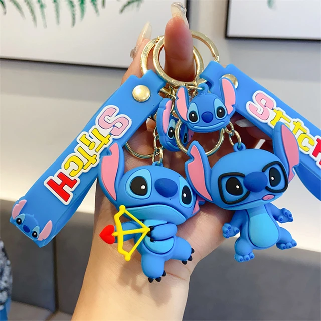 Cute Disney Stitch & Scrump PVC Handbags Bags Hanger Pendant Keychains Key  Rings