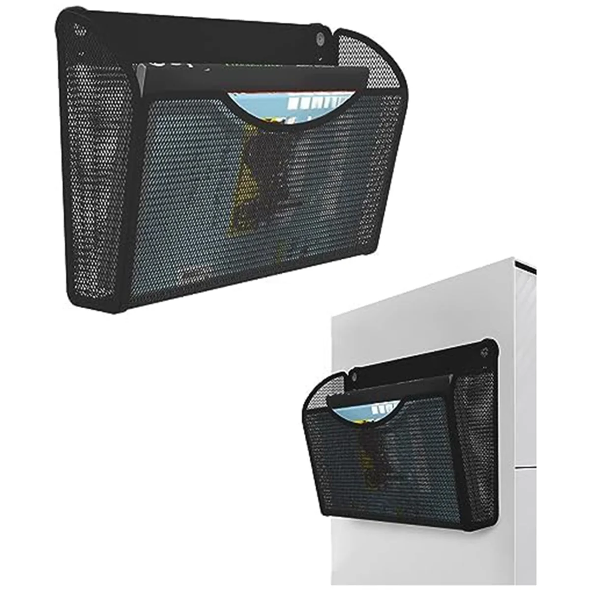 

1 яруса, магнитный держатель для файлов-без сверления, органайзер для файлов, большая емкость, магнитный держатель для файлов для холодильника