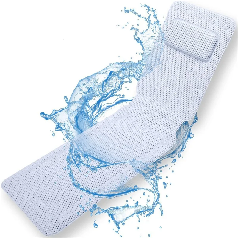 Waterproof PVC Bathtub Pillow Headrest Cushion Head Neck Rest Pillows with Suction Cups Bathroom Accessories Bath Pillows bath pillow