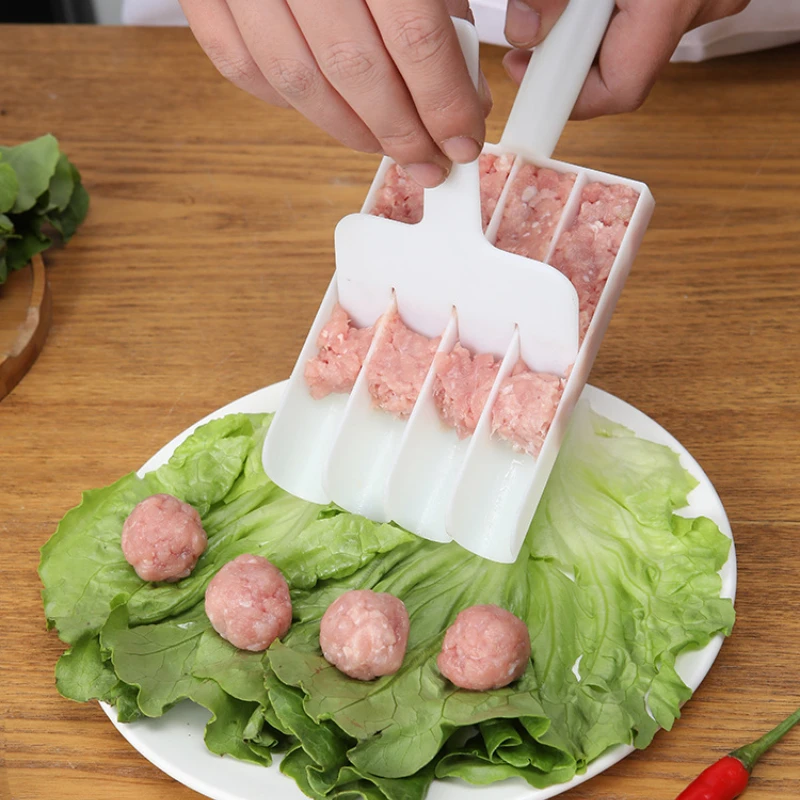 Machine à Boulettes De Viande En Inox 304 – Moule Triple Avec Spatule – Pour Cuisine Maison Ou Pro