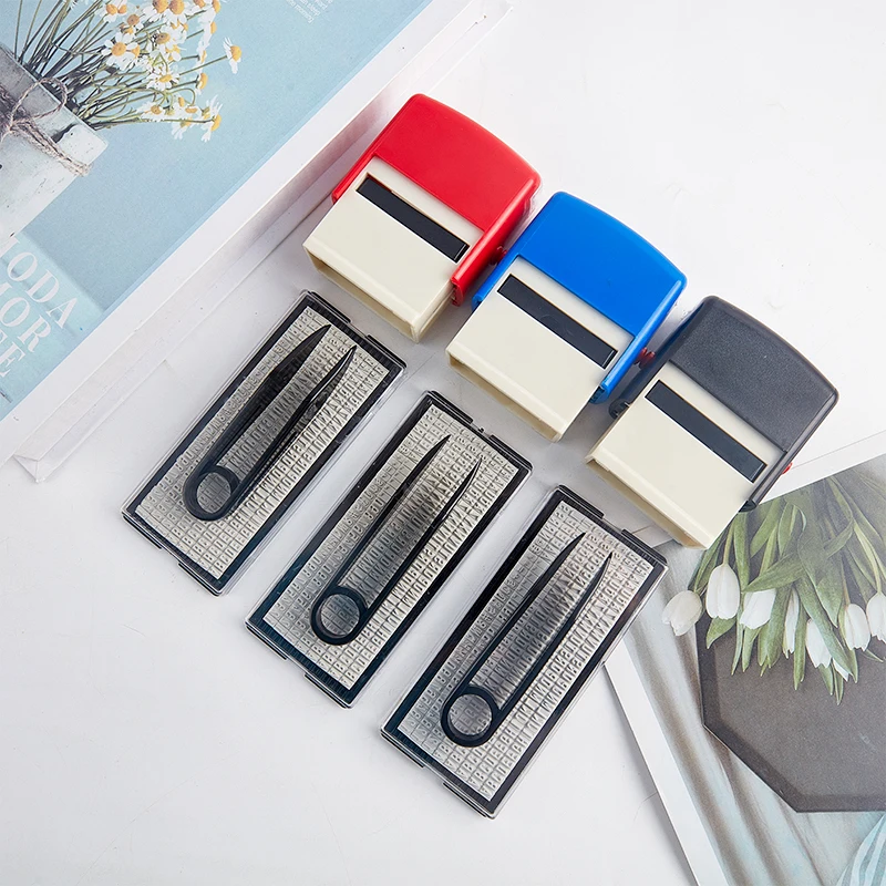 Rubber Stamp Kit DIY Self Inking Business Address Name Number Letter Stamp Handicrafts Printing Rubber