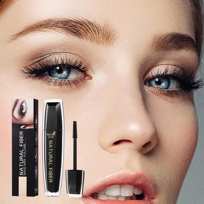 

Объемная тушь для ресниц, компактная тушь для женщин, мягкая для глаз, мгновенная шелковая тушь для ресниц с волокнами для густых вьющихся ресниц