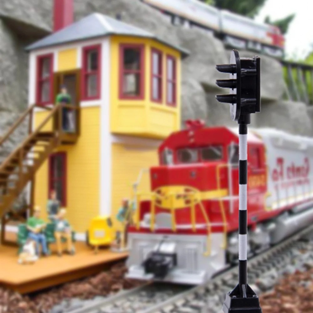 Simulation Train Railway Signal Lamp Model 3V Traffic Lights Diy Sand Table Street Scene Layout Materials Diorama Accessory 1Pcs 5