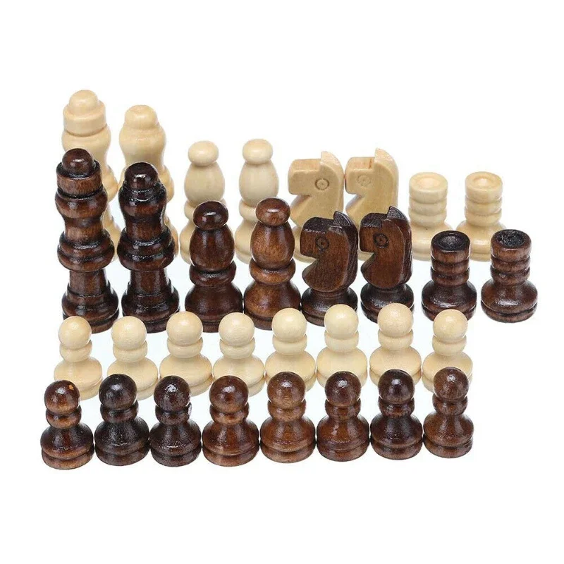 Board Game 5Size Folding Wooden Chess Set Backgammon Checkers Travel