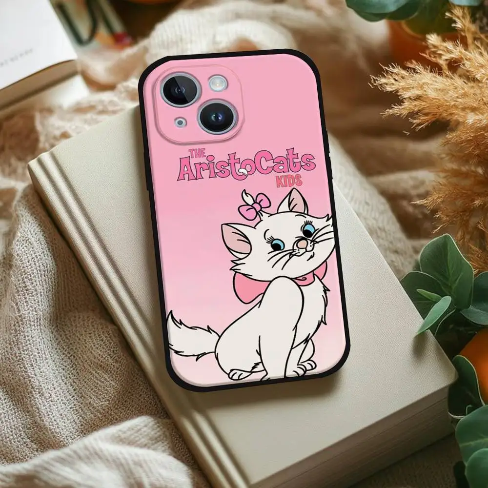 M-Marie Cat Cute Black Silicone Phone Case