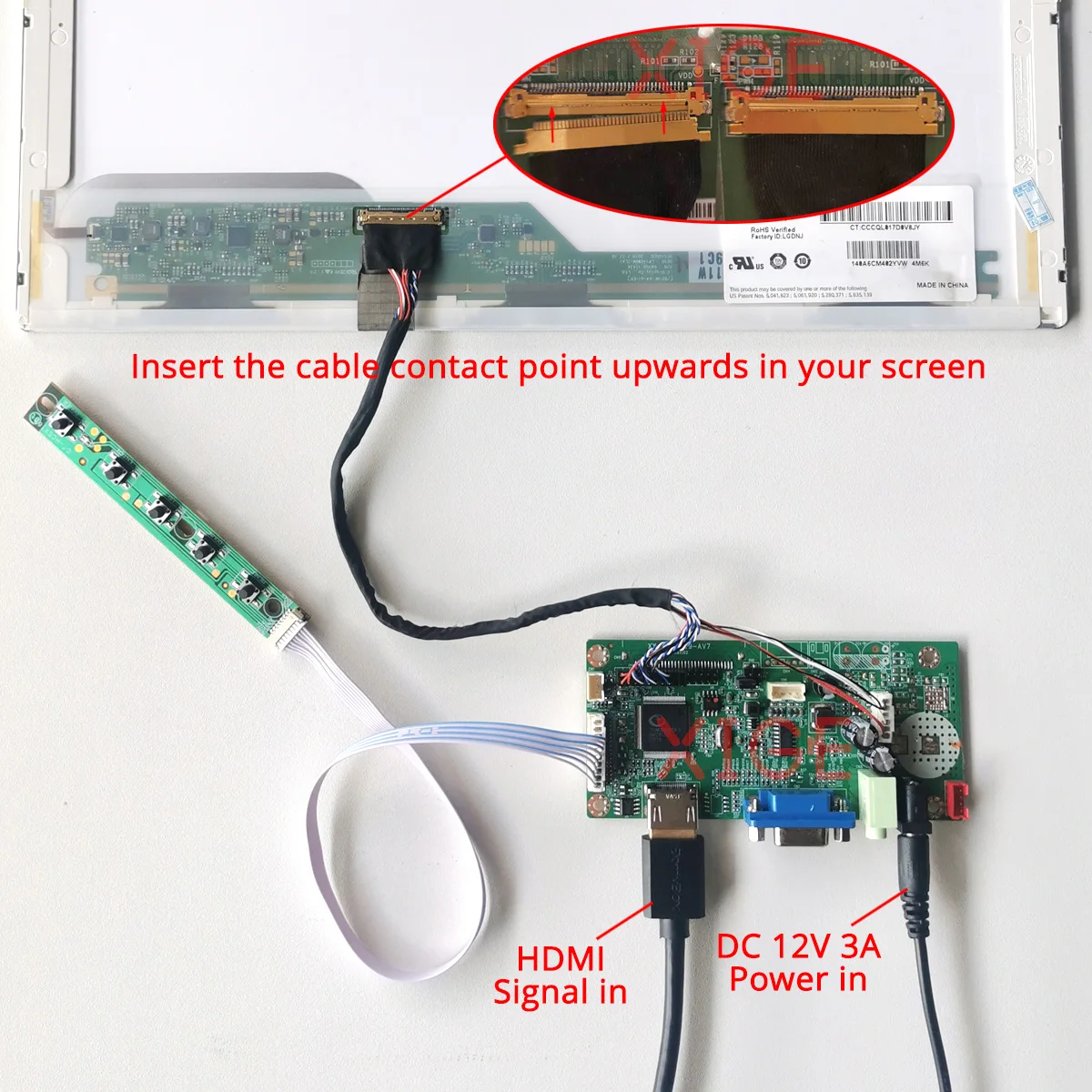 LP140WH2-TLA1/TLE2/TLF1/TLS1 LVDS 40 핀 1366x768 HDMI 호환 노트북 매트릭스 VGA 14 58C 드라이버 컨트롤러 보드 DIY 키트