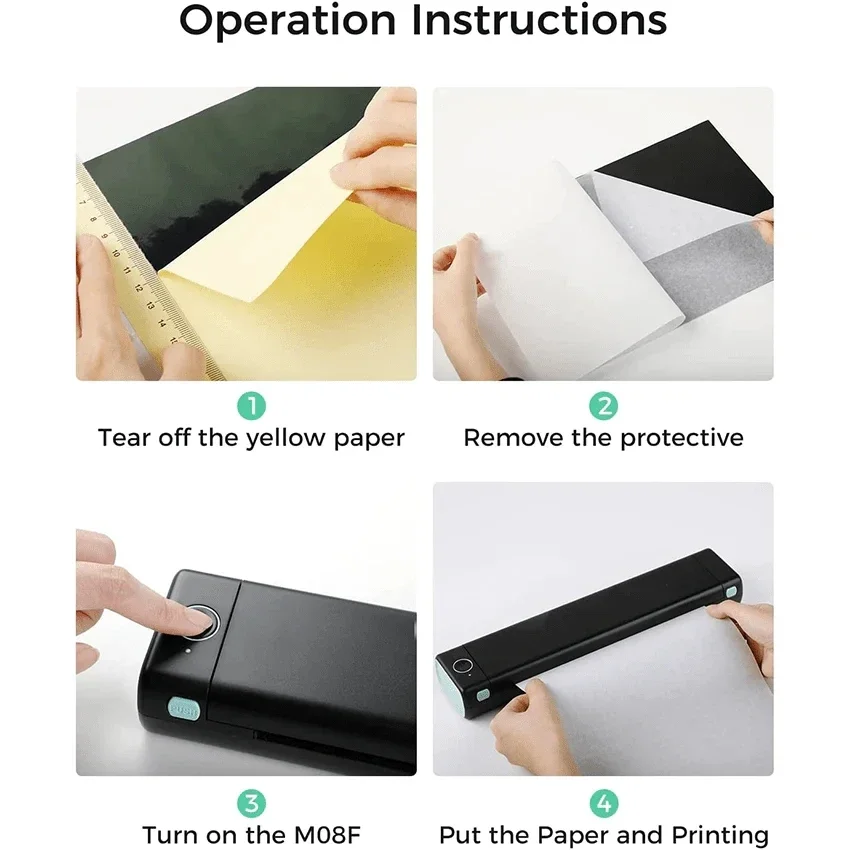 100PCS M08F Tattoo Transfer Paper A4 Size Thermal Copier Stencil Paper High Quality Stencil for M08F Tattoo Printer