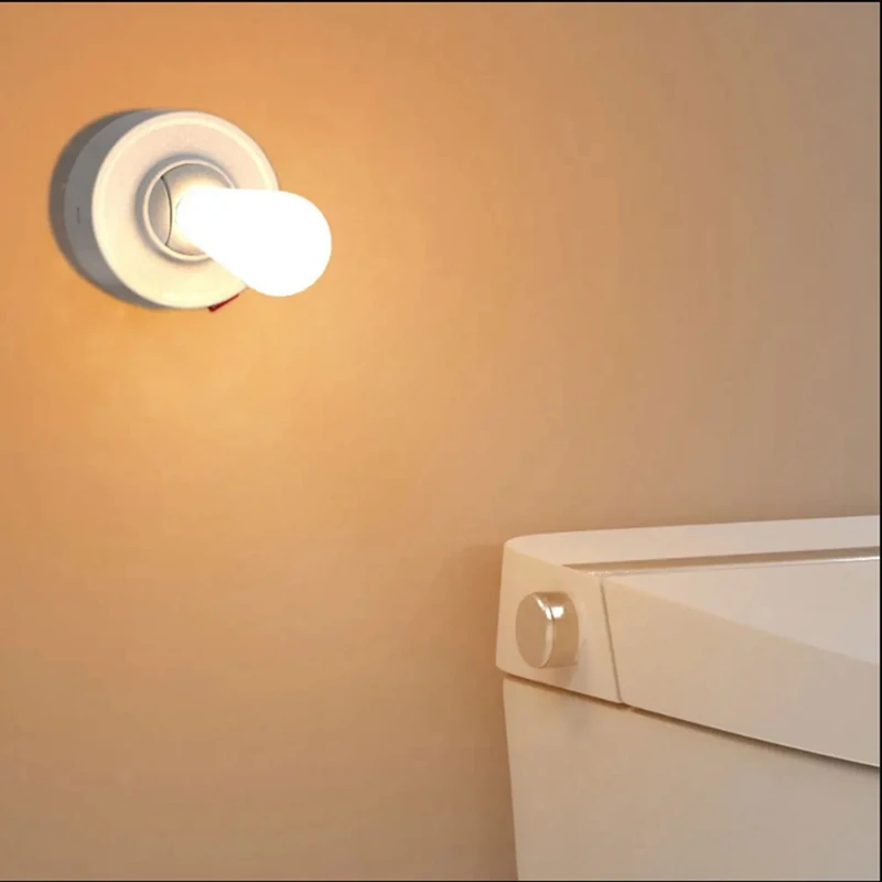 Toggle Rocker Light USB Indoor Bedroom Bedside Atmosphere Light LED Simple Silicone Wiring-Free Dimmable Wall