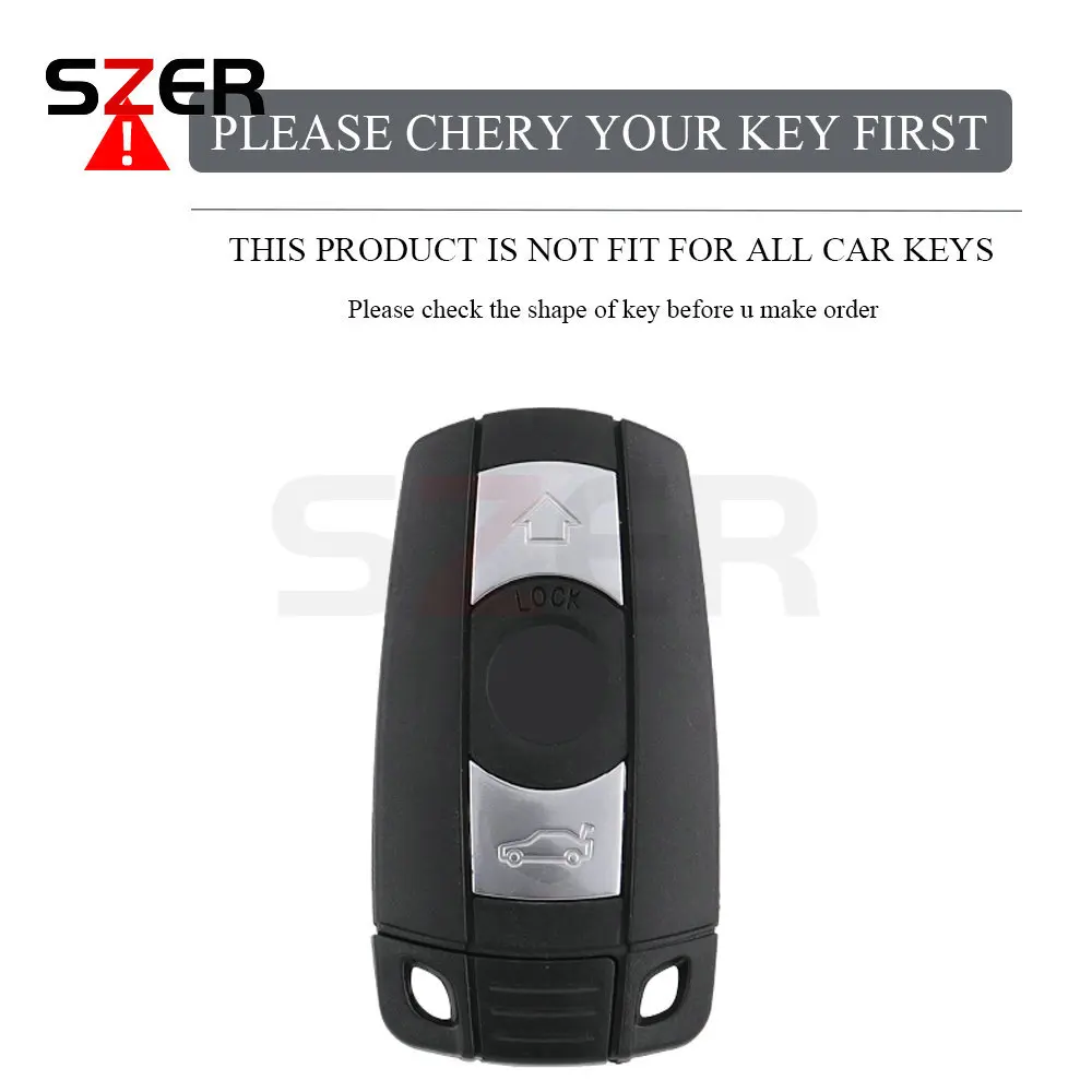 Luxury TPU Car Key Case Cover & Protector with Keychain Attachment