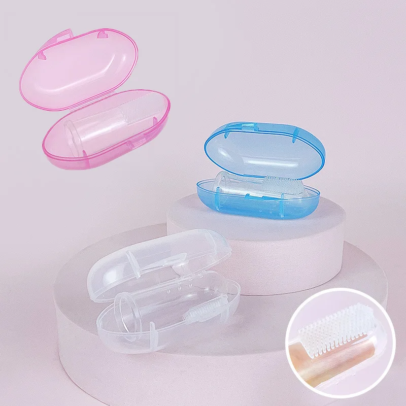 Set Silicone Dog Toothbrush Cat Dog Finger Cover Toothbrush Transparent Cat Oral Cleaning Tools Pet Special Products
