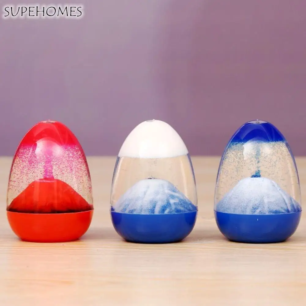 

Acrylic Craft Volcanic Eruption Liquid Timer Cute Portable Volcanic Eruption Ornaments Egg-shaped Anti-deformation