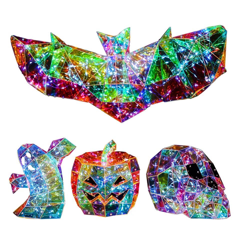 Iridescent Halloween Ghost LED Decorations for Parties