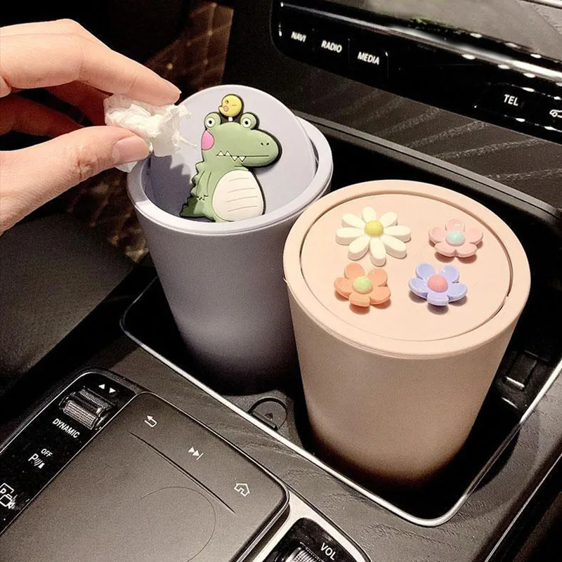 Cute and Creative Small Mini Car Trash Can Storage Box Bag Desktop Debris Promotional Gifts Gift |