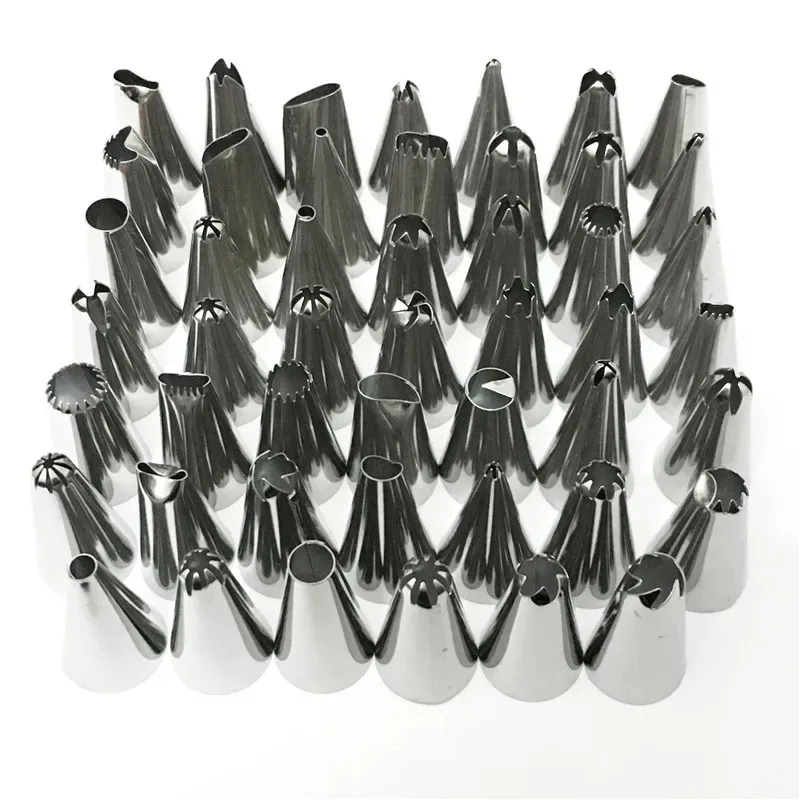 Cake Decorating Tip Set Cake Icing Nozzles Baking Nozzle Set Cake Decorating Nozzle Set Stainless Steel Nozzle Tips24/48 DIY Cake Decorating Tool Icing Piping Cream Pastry Bag Nozzle Kitchen Accessories Bakery Tools