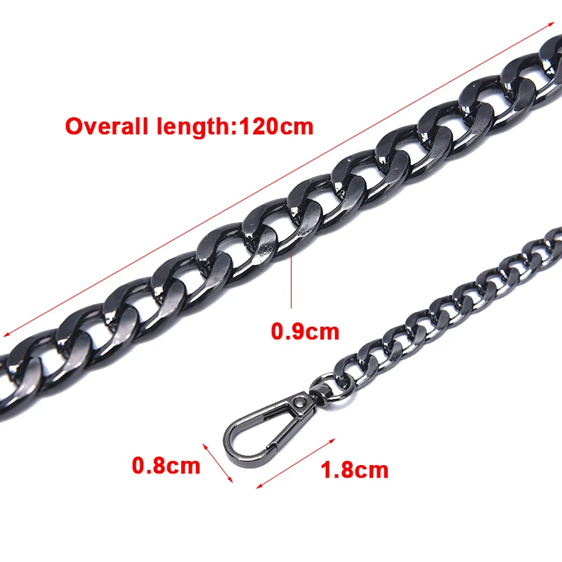 Metal Aluminum Bag Chain Replacement Parts Accessories For Hand-Woven Shoulder Handbag DIY Handmade Detachable Straps